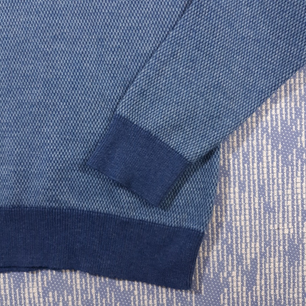Vineyard Vines Merino Wool Sweater Mens Medium Blue Whale Logo 1/4 Zip Knit - Picture 5 of 11